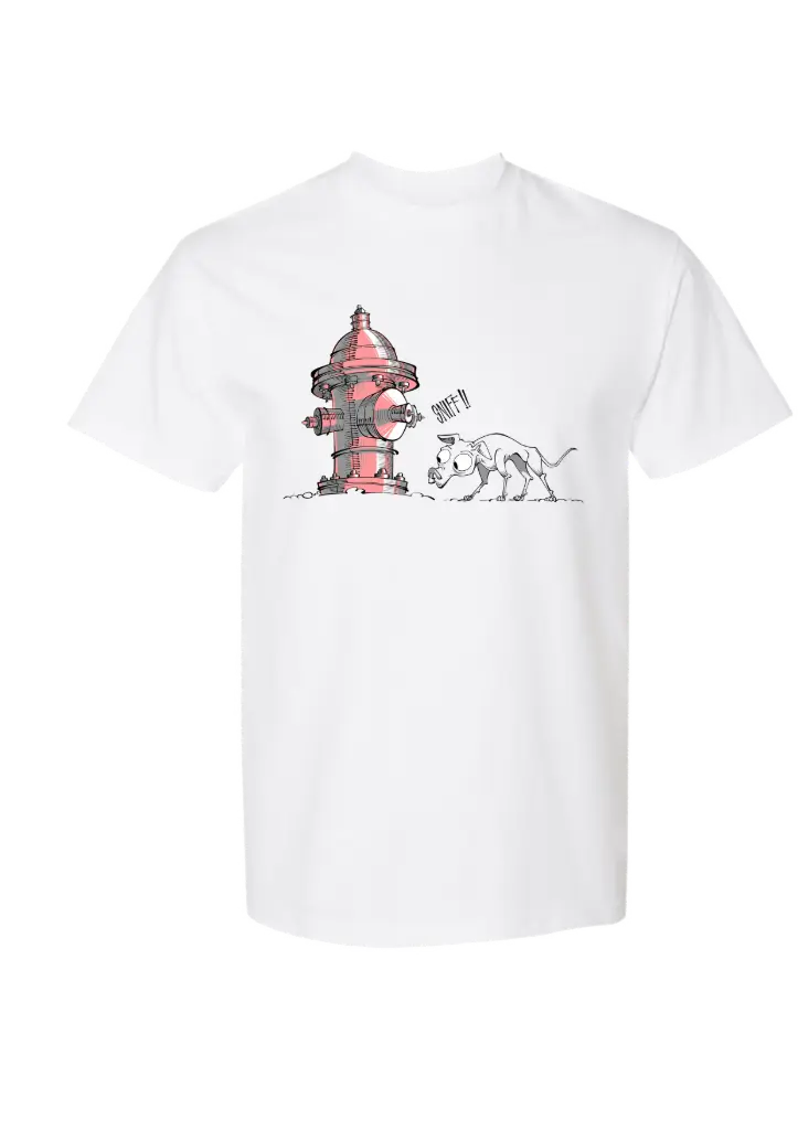 Áo thun ngắn tay - in KK.design_ chó tè_trắng S (Small)
